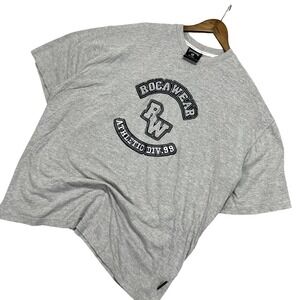 Vintage Y2K Rocawear T-Shirt 3XL Athletic Div 99 Hip Hop Cotton‎ Grey Heather